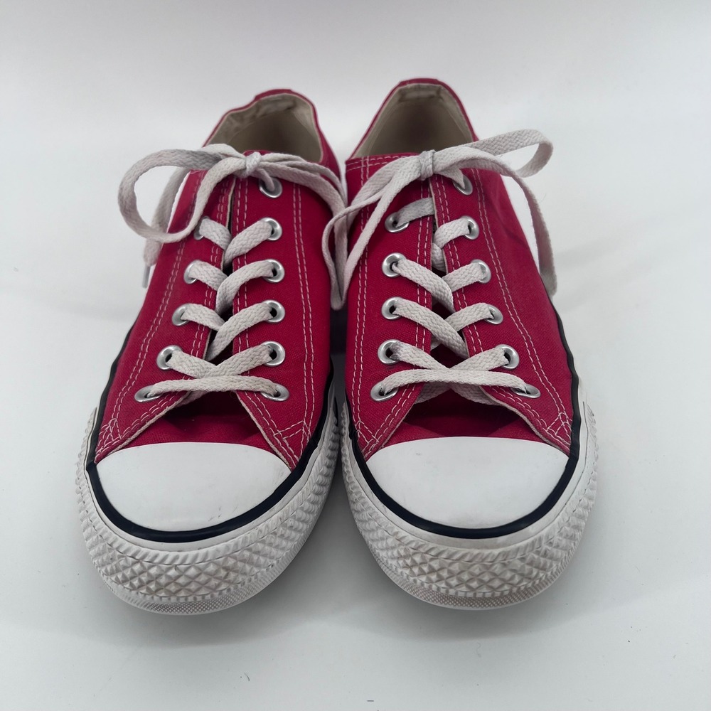 Converse Chuck Taylor All Star Low Red Canvas Sneakers M9696 Womens 10 Mens 8